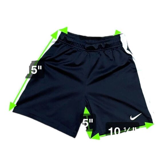 Nike Dri-Fit Mens Athletic Shorts Size L Black White Basketball Work Out Gym - Picture 2 of 4